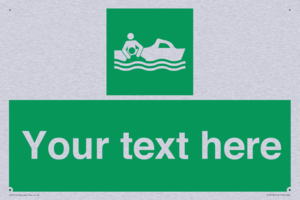 Custom sign safe condition Rescue boat